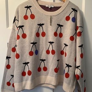 Madewell Cherry Sweater NWT XL